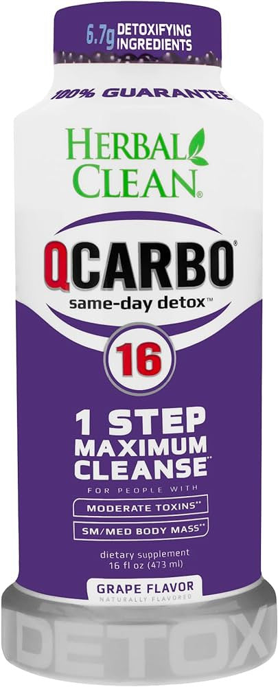 Herbal Clean Q Carbo Liq Detox Grape Juice, 16 Oz